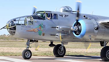 North American B-25J Mitchell Maid in the Shade N125AZ, Cactus Fly-in, March 2, 2012